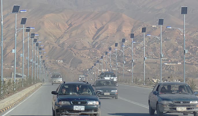 Solar Street Lights on Mountain Roads